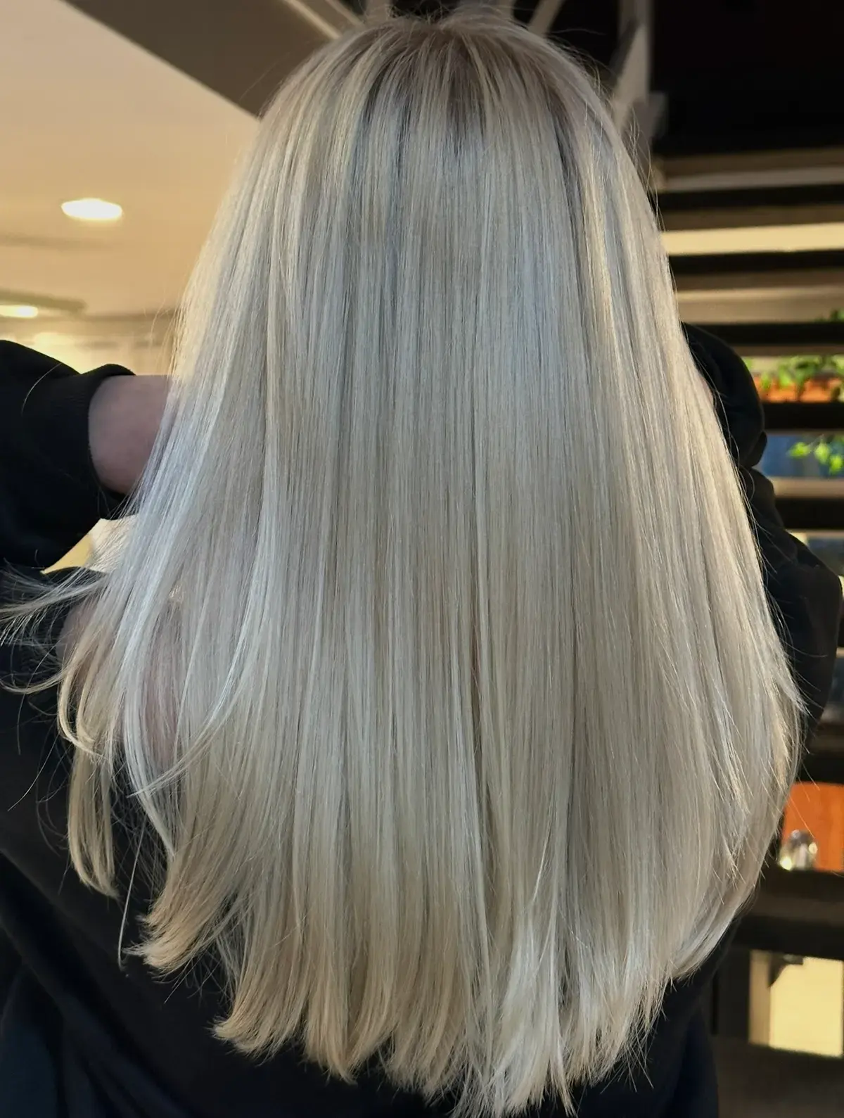 Bright platinum custom blonde